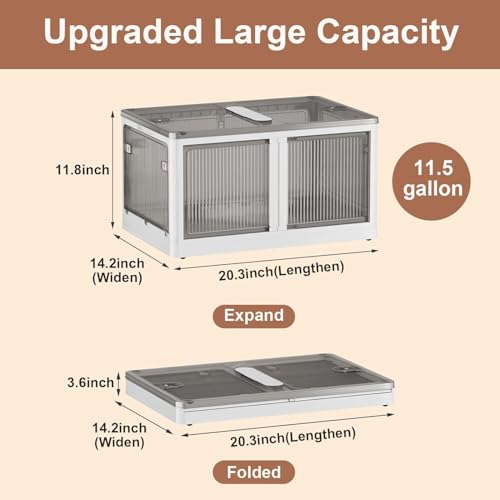 Image of YASONIC π± π§πΆπ²πΏ Foldable Plastic Rack for Storage /Kitchen Cupboard /Versatile and Sturdy Wardrobe for Clothes /Multipurpose Storage Organizer /Closet for Bedroom /Living Room /Laundry Room (White)
