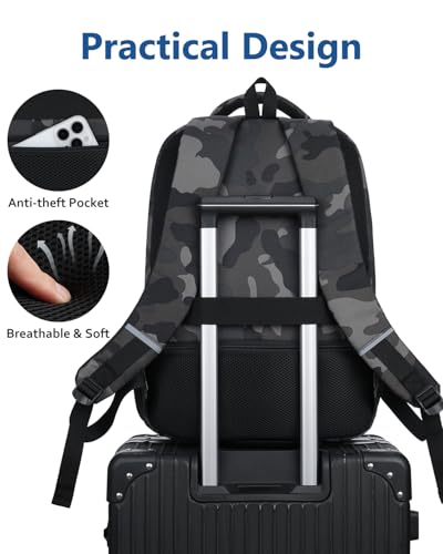 Image of kadilong Travel Laptop Backpack for Men Business Anti Theft,School Backpack Bookbag College for Boys Fits 17.3 Inch Notebook