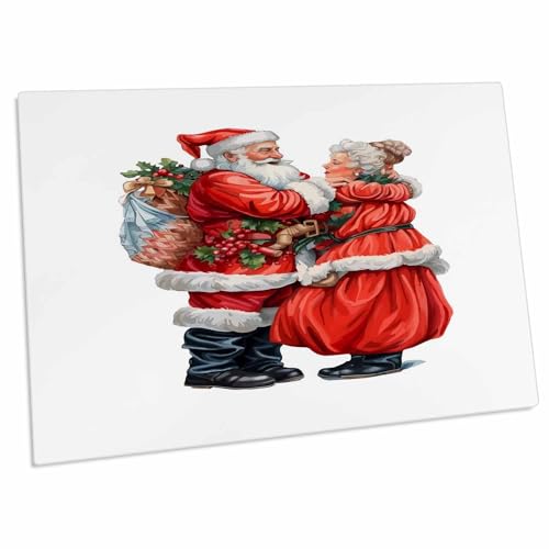3dRose Mr and Mrs Claus Festive Pad para Escritorio