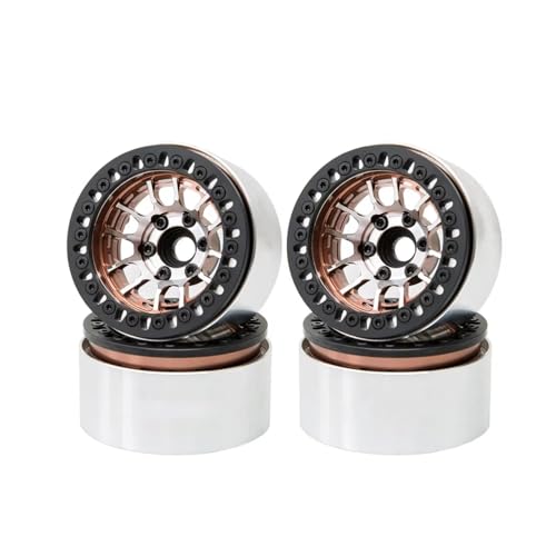 RCビードロックホイール For Axial For SCX10 RR10 For Wraith For TRX4 For TRX-6 1/10 4PCS アルミ 1.9インチホイールリム ネガティブオフセット RCカーパーツ(Color2)