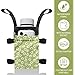 SPRING SEAON Crutches Bag Waterproof Storage Organizer Tote Bag -Lightweight Pouch for Universal Underarm Crutch with 3 Storage Pockets for Crutch Accessories (Green Leaf)