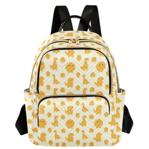 Mochila Cute Dino T-rex S de poliéster diario informal para mujeres activas