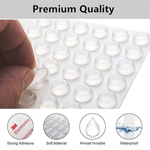 Furnimate Adhesive Cabinet Door Bumper 272 Pcs Assorted Sound Dampening Clear And Black Rubber Feet Furniture Pads For Drawers Table Tops Laptop Cutting Boards Picture Frames In A Box #TOP4
