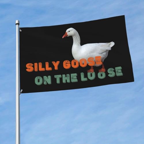 Goose Lover Flags Silly Goose On The Loose Flags For Room Guys Funny Flag Outdoor Banner For Home Garden Patio 3x5 Ft For College Dorm