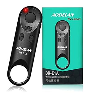 AODELAN Kabellose Fernauslöser BR-E1A Fernbedienung für Canon M50 EOS R5C R3 R RP R5 R6 M6 Mark II 90D 77D SL2 T7i PowerShot G7X Mark III; Ersetzt Canon BR-E1