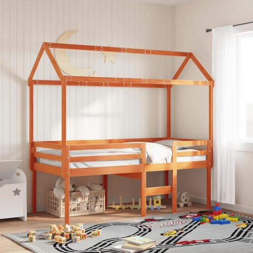 Vidaxl Tetto Letto Bambini Marrone Cera 217X85,5X154 Cm Massello Pino, Tetto Per Letto, Tettoia Per Letto Bambini, Baldacchino Per Letto Bambini - 2