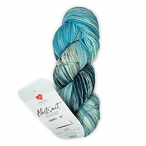 Image of Abstract - India s First Hand Painted Yarn. Machine Washable Superfine Merino Wool. Oekotex Class 1 Certified. (Shade no - ABS011)