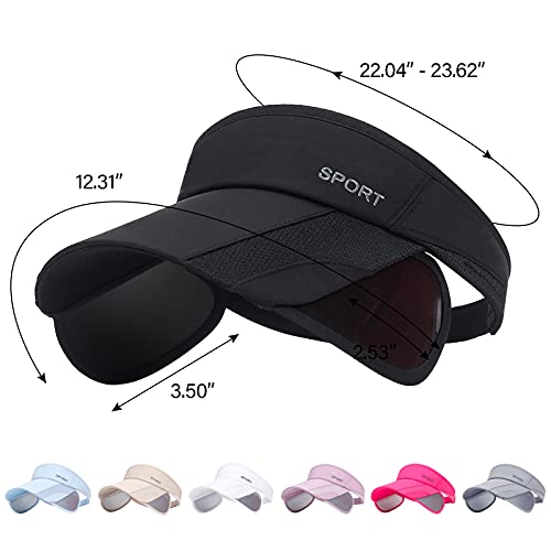 Sombrero tipo visera con ala ancha ajustable para mujer miniatura 4