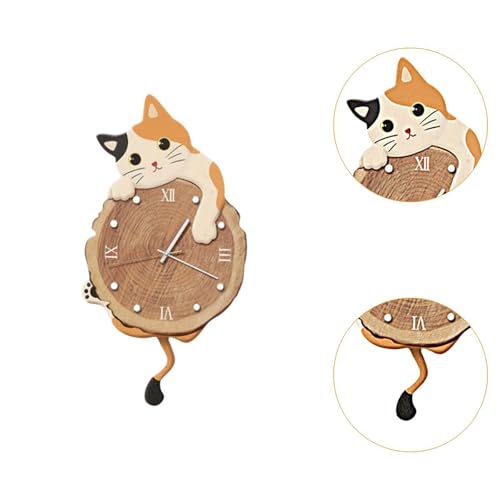 Horloge murale à pendule chat cadeau idéal pour amis des félins