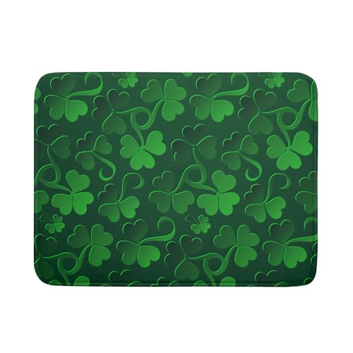 Sphragiyn St Patricks Day Dish Drying Mat for Kitchen Shamrocks Absorbent Reversible Microfiber Kitchen Countertop Protector Dishes Pad Large 18x24 inch