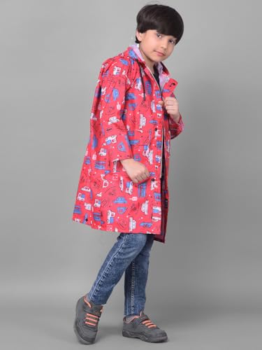 Image of Dollar Rainguard Kids' Full Sleeve Printed Long Raincoat With Adjustable Hood and Pocket