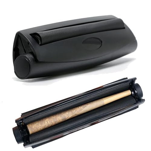 VOVCAMLS Cigarette Cone Roller Cigarette Rolling Machine 110mm Plastic Cigarette Maker Black