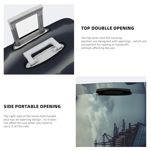 Travel Luggage Covers For Suitcase, Ship Ocean Elastic Suitcase Protector Washable Anti-Scratch Suitcase Baggage Cover Luggage Protector Fits 18-32 Inch Luggage4