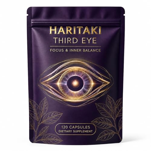 Haritaki Third Eye Capsules Organic Ayurvedic Herbal Supplement with Terminalia Chebula Fruit Extract Digestive Balance Natural Cleansing & Daily Clarity Support Vegan Non-GMO 120 Capsules