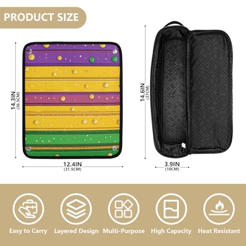 Bolsa organizadora para herramientas de cabello con tapete resistente al calor miniatura 4