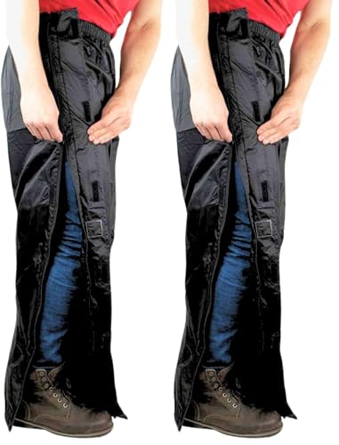 HOCK Regenhose Unisex für den bequemen Einstieg - Mit 2-Wege-Reißverschluss und Atmungsaktiv - Extrem Wasserdicht (10.000mm WS) - (Größe XL über 185cm Körpergröße)