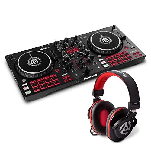 Numark Mixtrack Pro FX et HF175 - Contrôleur DJ 4 Voies avec Table de Mixage DJ, Platines DJ Tactiles et Casque DJ