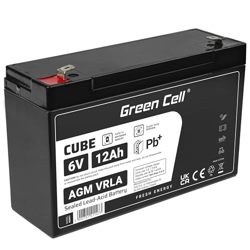 Green Cell® AGM 6V 12Ah Akku Vlies Batterie VRLA Blei Batterie...
