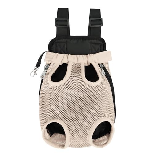 Pet Carrier Backpack Small Apricot AZONEE Adjustable Legs-Out Front Dog Cat Carrier for Traveling Hiking Camping Lightweight Hands-Free Backpack for Pets up to 8LB Back Length 9.8 Chest 15.7