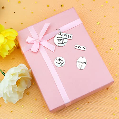 Jialeey Motivational Charms, Wholesale Bulk Lots Inspirational Message Charm Pendants For Crafting, Jewelry Findings Making Accessory For Diy Necklace Bracelet, 30Pcs #TOP6
