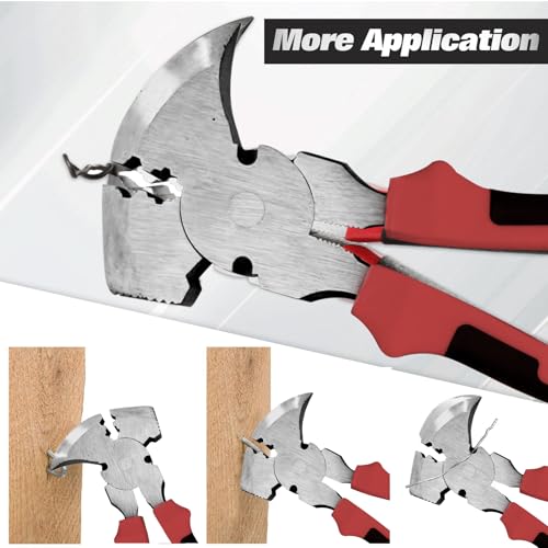 Alicates para la construcción con extractor de uñas y cortador de vallas 5