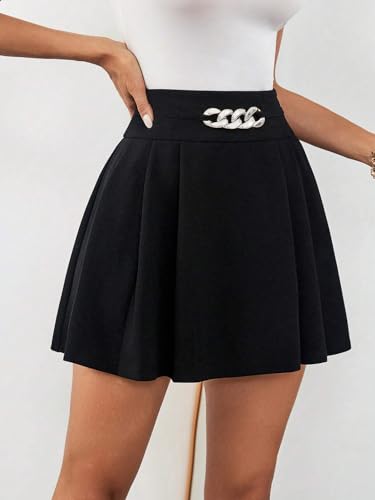 Image of ADDYVERO Women High Rise Elasticated Waistband Side Button Skort /Shorts Above Knee /Mini Women Party Bodycon Wrap