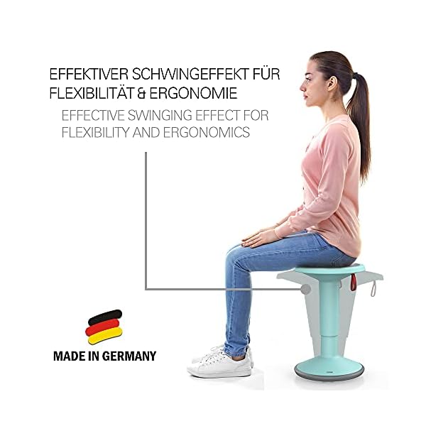 Interstuhl UPis1 - Ergonomic Swivel Stool - Premium Stool Height Adjustable and Rotatable - Made in Germany - Standing Stool/Swivel Stool - Image 7
