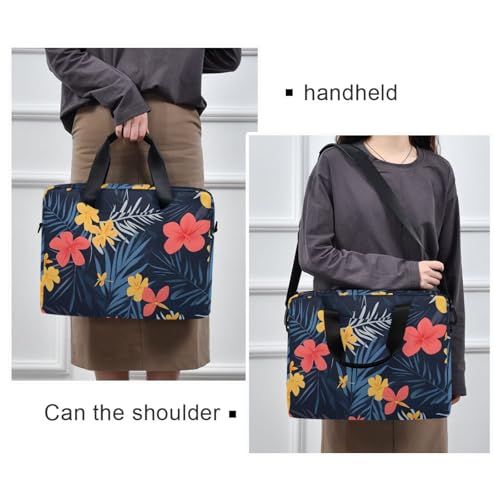 Bolsa maletín portátil floral navy para laptop 13-15.6" miniatura 2