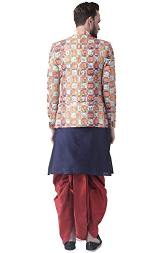 Image of hangup 3 Pc Kurta Pajama Set For Men (3PCABlack-KPW)