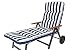 Produktbild Kettler Polen KETTtex 2155 Auflage Rollliegen Alicante Blockstreifen blau-weiß Sitzpolster 200x65x9 cm (ohne Liege)