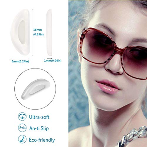 image for Askilt Eyeglass Nose Pads, Adhesive Anti-Slip Nose Pads, Soft Silicone