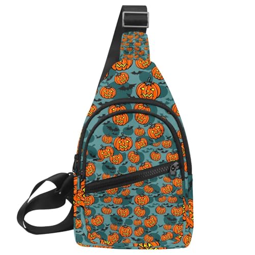 Sac à dos à bandoulière Halloween homme 30x18cm réglable multicolore