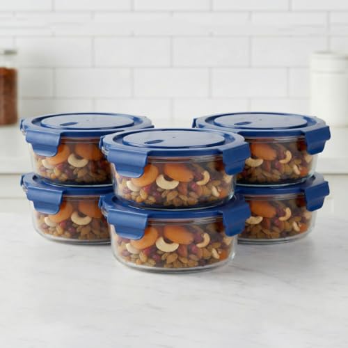 Image of ginoya brothers 620 ML Glass Meal Prep Containers, Food Storage Containers with Lids Airtight, Glass Lunch Boxes, Microwave, Oven, Go & Freezer-to-Oven-Safe Food Containers. (6)