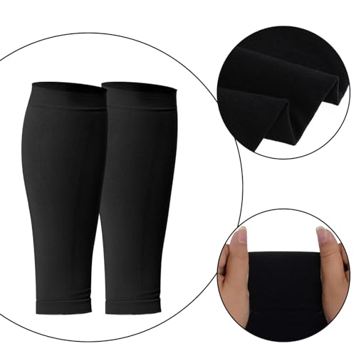 HOVEOX 4 Pairs Calf Compression Sleeves for Men and Women Leg Sleeves Footless Compression Socks for Running Cycling Sports3