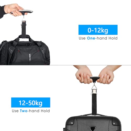 Themisto TH-WS10 Digital Luggage Scale with Target Value Setting (50kg), Silver - Image 5