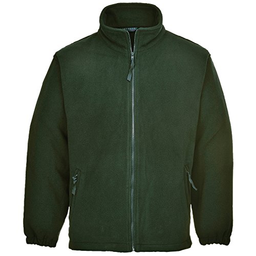 Image of Portwest Mens Aran Full Zip Fleece Top (3XL) (Bottle)