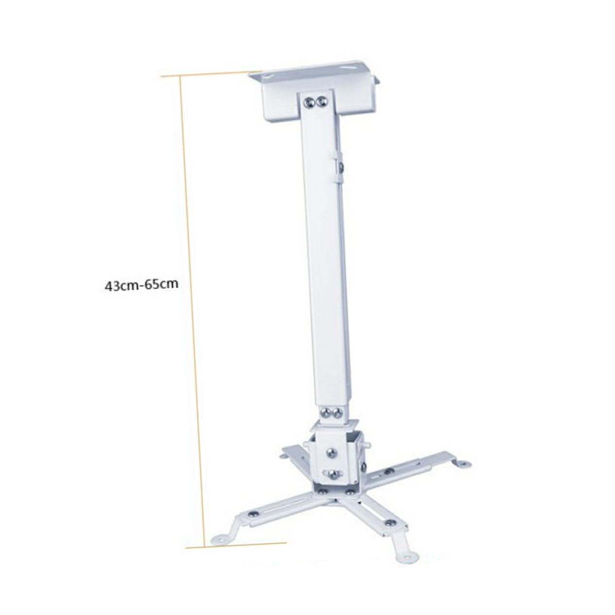 Uonlytech Supporto Da Soffitto e Parete Per Proiettore Led in Ferro, Regolabile Bracci Articolati, Portata 15 Kg, Installazione Flessibile Per Home Cinema e Ufficio