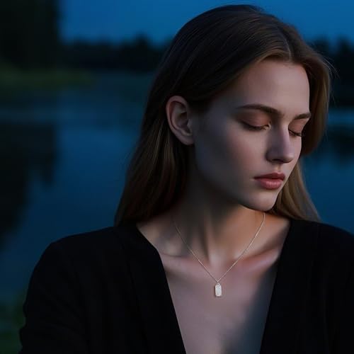 EVER FAITH 925 Sterling Silver Emerald Cut Natural Stone Choker Necklace Mothers Day/Birthday/Christmas Gemstone Jewelry Gifts for Women Mom3