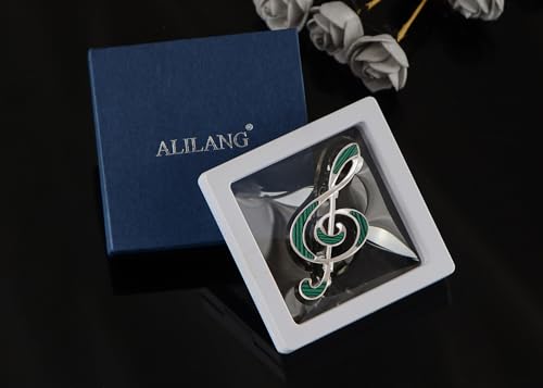 Image of Alilang Silvery Tone Abalone Shell Music Note Brooch Pin & Pendant Simple Accessories for Party Banquet New Years