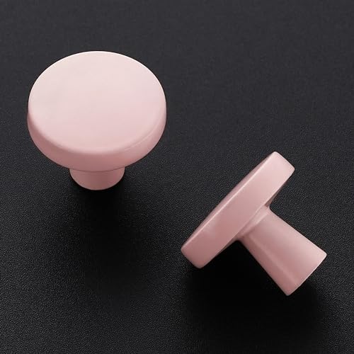 Image of Ravinte 30 Pack Drawer Pulls 1-1 /4 Inch Kitchen Cabinet Knobs Solid Round Dresser Drawer Knobs Pink Dresser Knobs Drawer Knobs Simple Cabinet Hardware for Cupboard Drawer Pulls