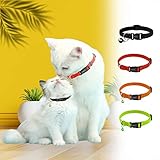 Buraq 4 Pcs Perfect Plain Cat Collar for Indoor & Outdoor Use, Strong Cat Belt, Adjustable & Durable, Accessories for Cats - Color May Vary (Pack of 4)