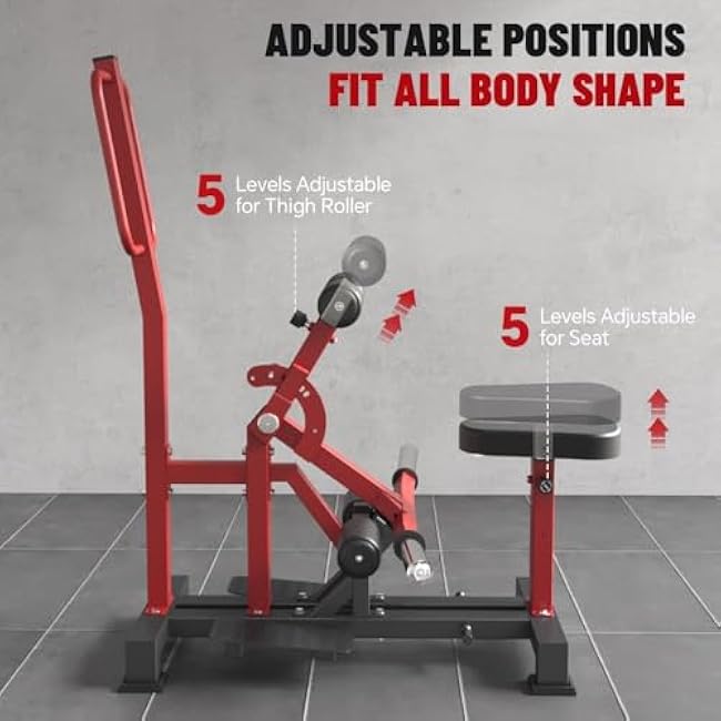 Standing Hip Thrust Machine, 660LBS Plate Loaded Vertical Hip Thrust Machine with Band Pegs, Adjustable Glute Bridge Machine for Butt Shaping and Glute Muscles Building