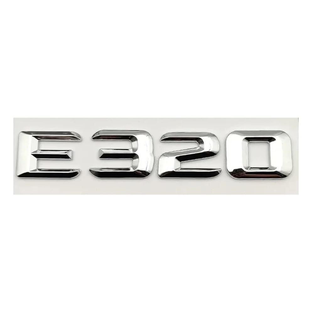 YTQMoreBNZ YYDStes ABS Silver Compatible With Mercedes Benz Grade E E200 E220 E300 E320 E350 W213 W212 W211 Letters Emblem Badge