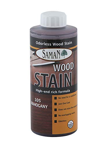 SamaN Interior Water Based Stain for Fine Wood, Mahogany, 12 oz