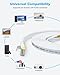 DDMALL CAT 8 Ethernet Cable 1.5ft (2 Pack), High Speed 40Gbps 2000MHz Flat CAT8 Patch Cord, Gigabit Internet Network Cable with Gold Plated RJ45 Connector for Gaming, Router (1.5ft 2Pack White)