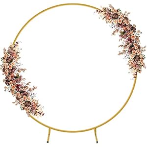 Iron Circle Wedding Arch Ronde Bloem Plank Achtergrond Decoratie Props voor Verjaardagsfeest Lawn Wedding Babyshower (2M…