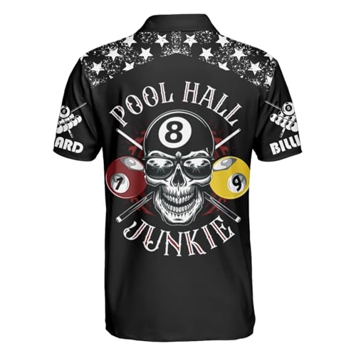 Personalized 8 Ball Billiards Shirt for Men and Women, Custom Billiard Shirt, Billiard Pool Jersey Gift for Men2