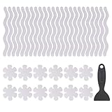 36pcs Non-Slip Bath Stickers Anti Slip Shower Stickers Non Slip Stickers Self Adhesive Bath Grips Mat Safety Strip Bathtub Stickers with Scraper 19cm12.5cm
