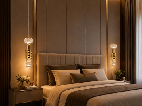 Image of FILLISKA 3 in1 Colour Changing LED Luxurious Hanging /Pendant Light (FrenchGold-MX8314)