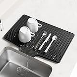Escurridor de Platos para Fregadero, 48x35cm, sin BPA, Antideslizante...